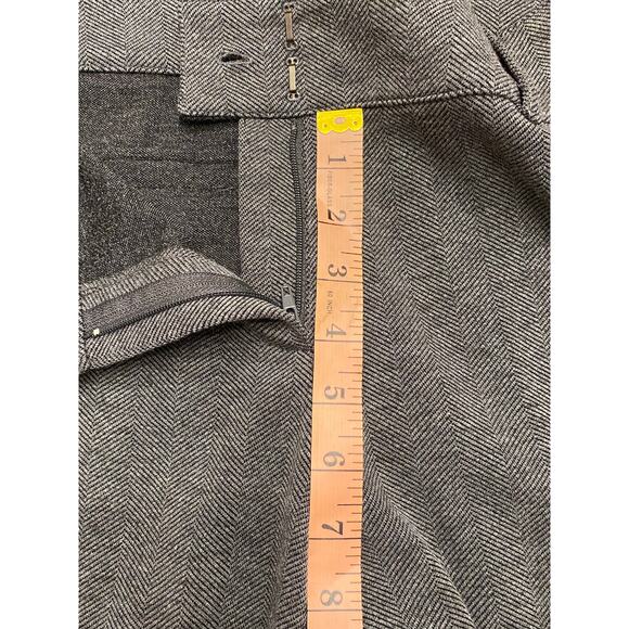 J. Jill Stretch Herringbone Gray Wide Leg Trouser Pants 10P Work Office Career - Picture 10 of 11